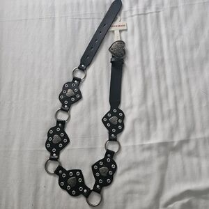 NWT Leather Belt with Heart Details